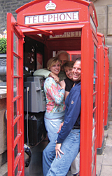 Red telephone boxes