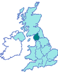 Map showing Cumbria